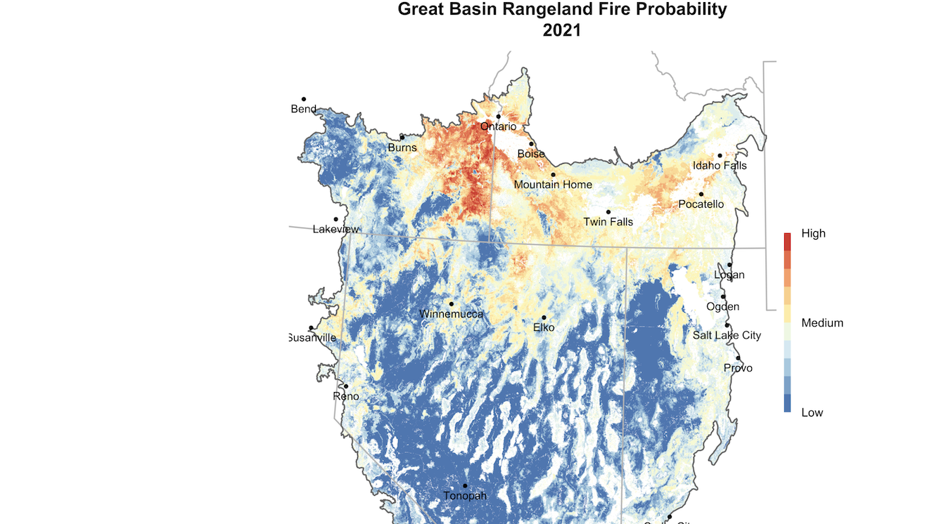 Great Basin fire probability map