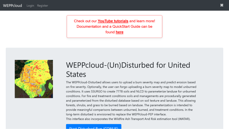 WEPPcloud website